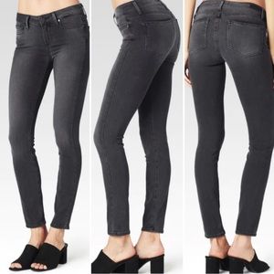 PAIGE - Verdugo Ankle Skinny Denim Jeans - Size 28 - Black/Dark Grey